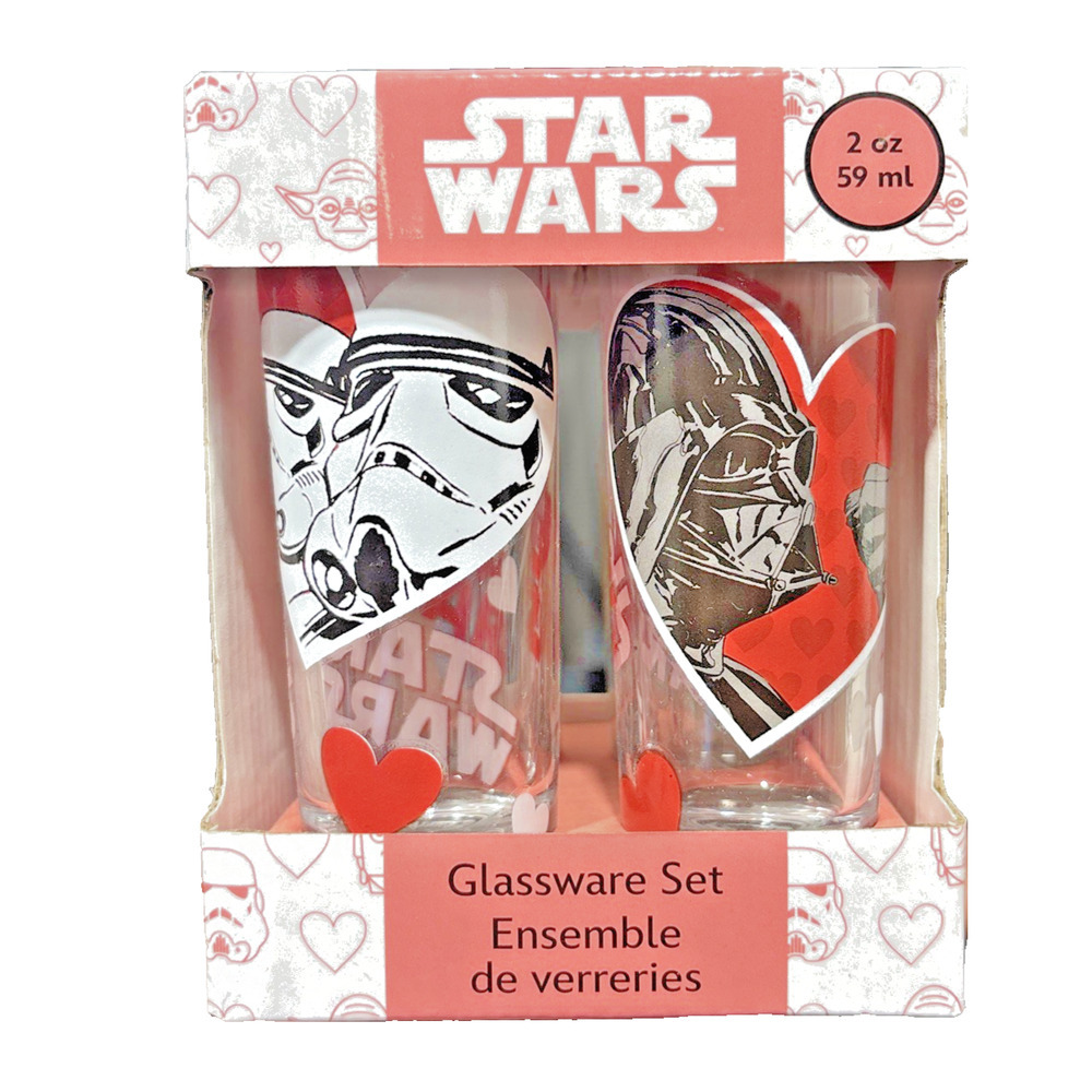 Star Wars shot glasses set With Hearts‎ NEW
